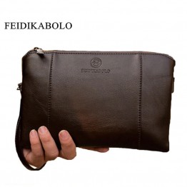 Men’s clutch business luxury envelope design leather handbag